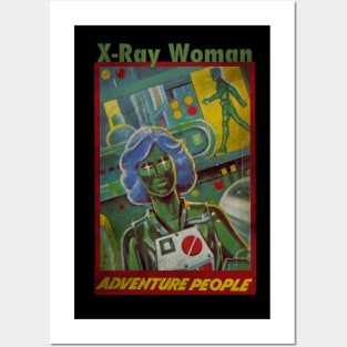 Retro Vintage Action Figure Woman Posters and Art